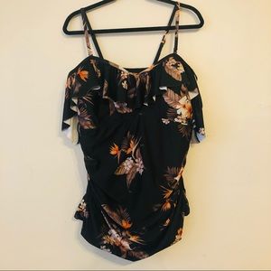 Floral tankini top, City Chic size 18(M)
